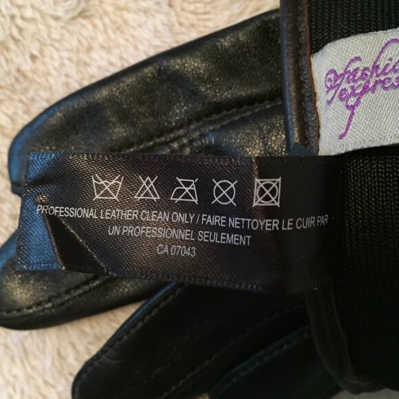 Black leather gloves sz S - Picture 11 of 11